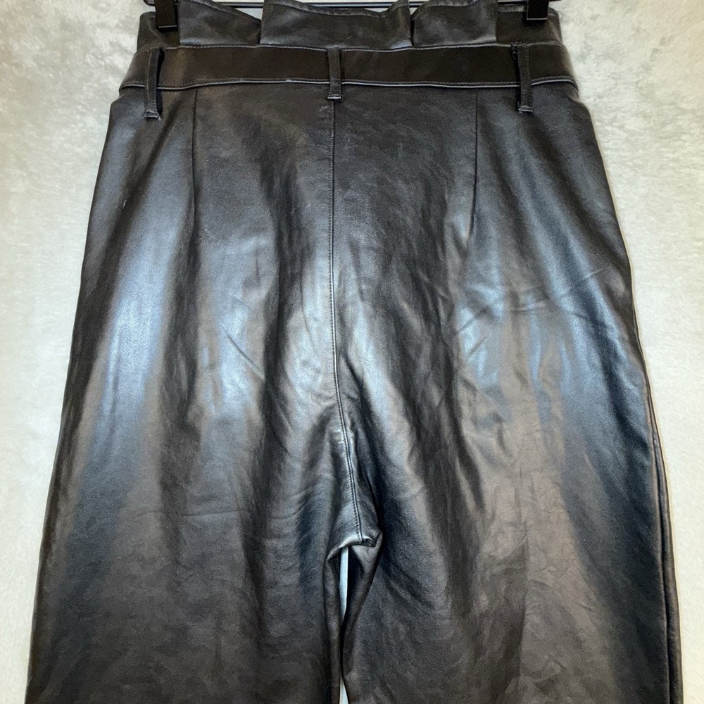 Abercrombie & Fitch A&F Black Faux‎ Leather Pants Size Medium - Picture 7 of 13